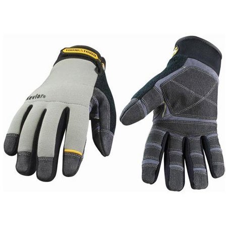 General Utility Gloves, General Utility Plus lined w/ KEVLAR, Extra Large, Gray -  YOUNGSTOWN GLOVE, 05-3080-70-XL